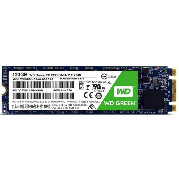 120gb wd green m 2 form factor sata interface cssd platform 3 yrs m 2 form factor